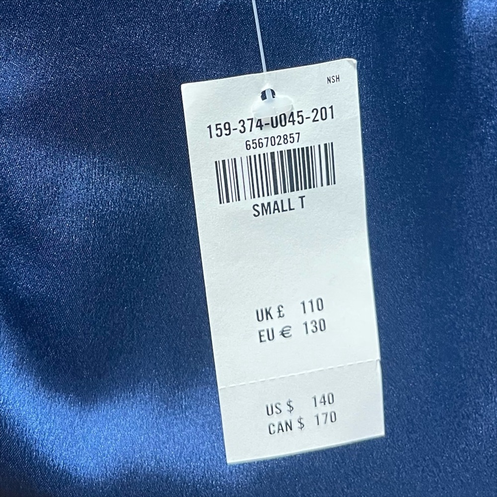 Abercrombie & Fitch Royal Blue Satin Pleated Maxi Dress - Picture 4 of 5